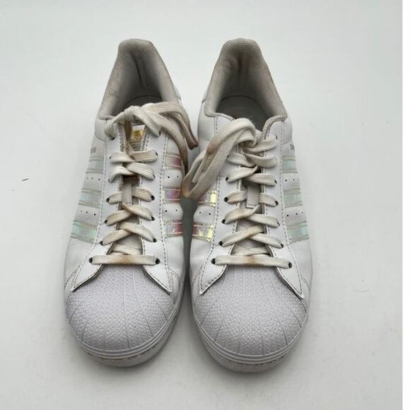 Adidas Superstar Women's Sneakers White Iridescent Holographic Size 9 FX7565 - Picture 9 of 11